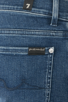 بنطال جينز باكستين مطاطي معالج بحافة ضيقة